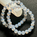 Blue Chalcedony smooth round 8mm bead stretch bracelet (AAA grade) “🗣️The Speaker’s Stone”