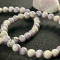 Purple Tiffany Jasper smooth round 6.5mm bead stretch bracelet