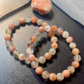 Arusha Sunstone smooth round 8mm bead stretch bracelet