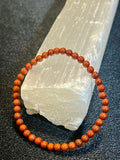 Red Jasper smooth round 4mm, 6mm, 8mm bead stretch bracelet (A grade)