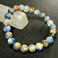 Sunset Kyanite smooth round 8mm bead stretch bracelet