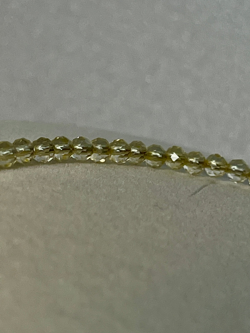 Citrine microfaceted sparkling round 3mm bead 18k gold clasp 20 1/2” adjustable necklace (premium grade); November birthstone