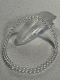 Clear Crystal Quartz smooth round 4mm, 6mm bead stretch bracelet (premium)