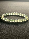 Prehnite smooth round 6mm bead stretch bracelets (AA grade)