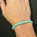 Amazonite smooth round 6mm, 8mm, 10mm bead stretch bracelet (AA grade)