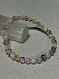 Ametrine smooth round 6mm bead stretch bracelet