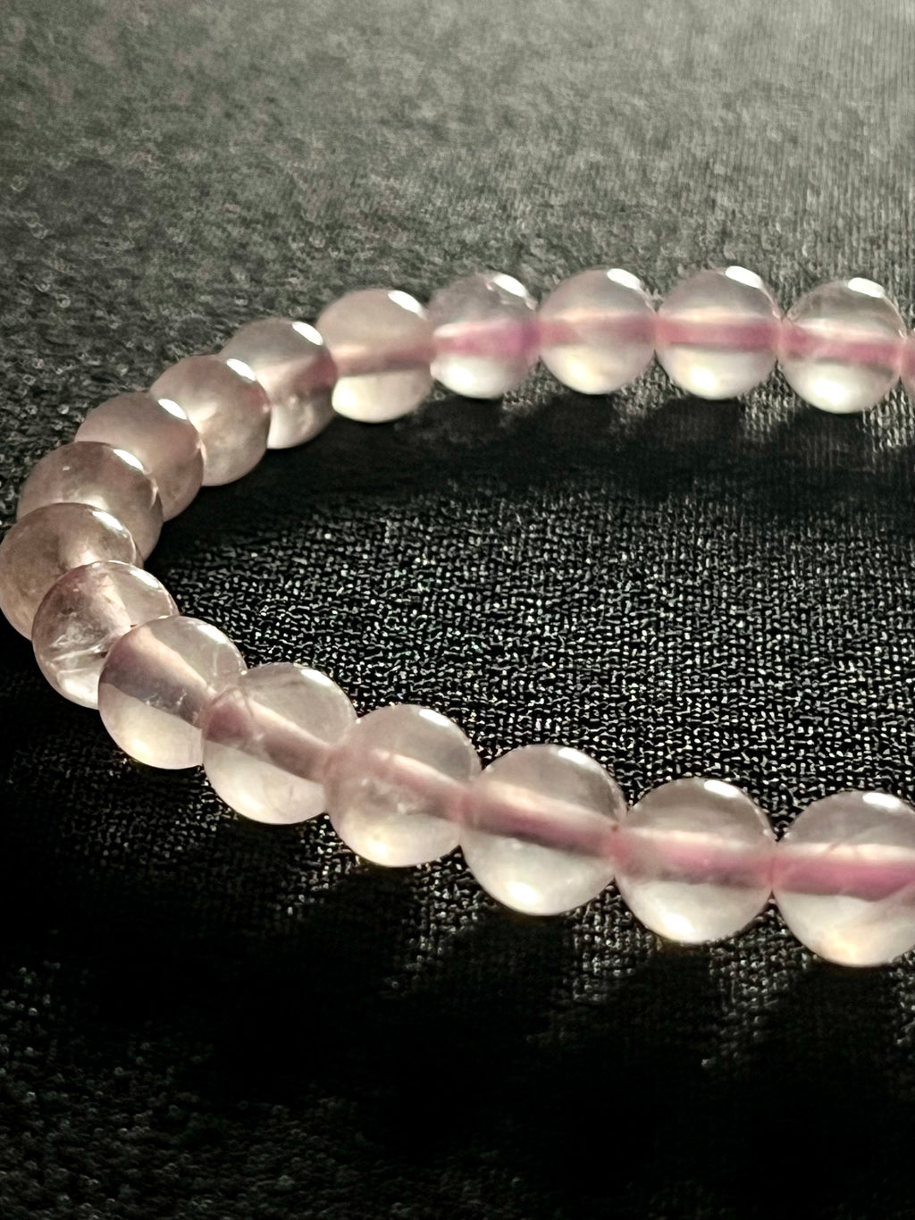 Light Pink Rose Quartz smooth round 6mm beads stretch bracelet (AAA grade); October birthstone