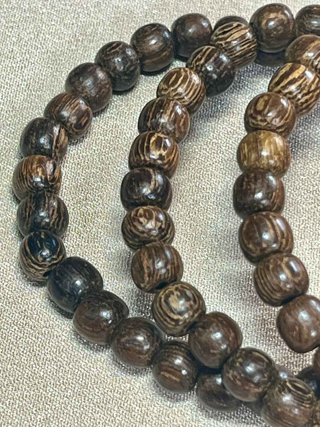 Philippines Robles Wood round 6mm bead stretch bracelet
