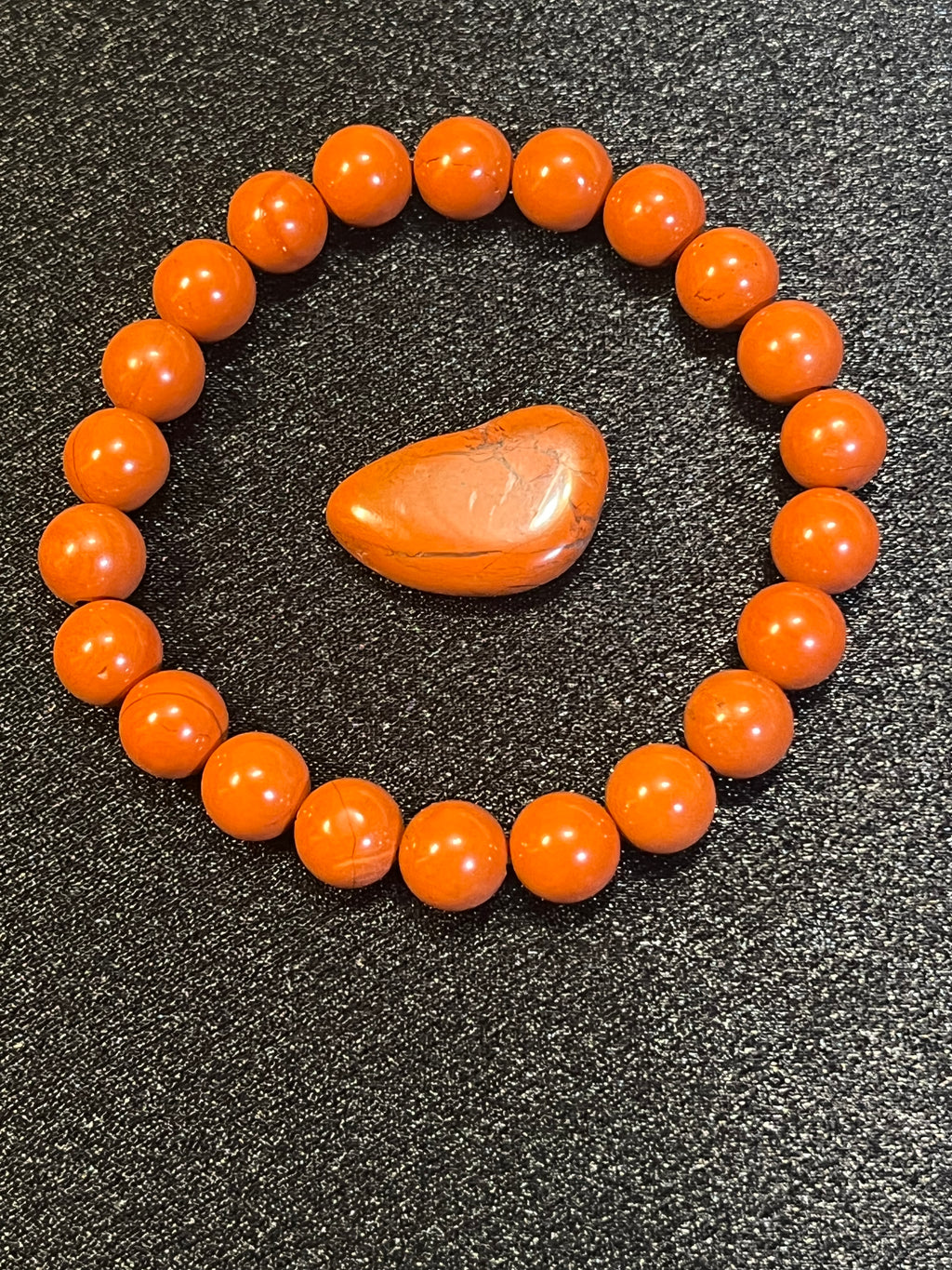 Red Jasper smooth round 4mm, 6mm, 8mm bead stretch bracelet (A grade)