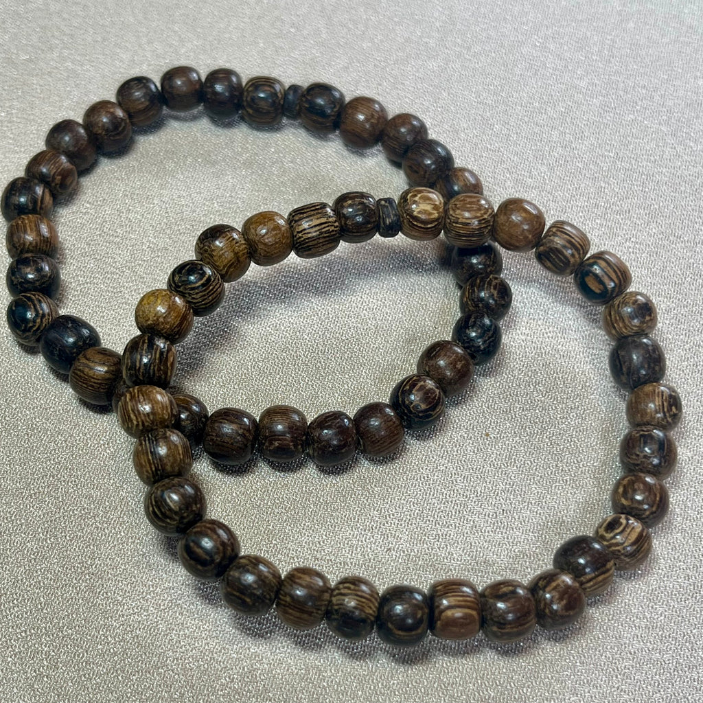 Philippines Robles Wood round 6mm bead stretch bracelet
