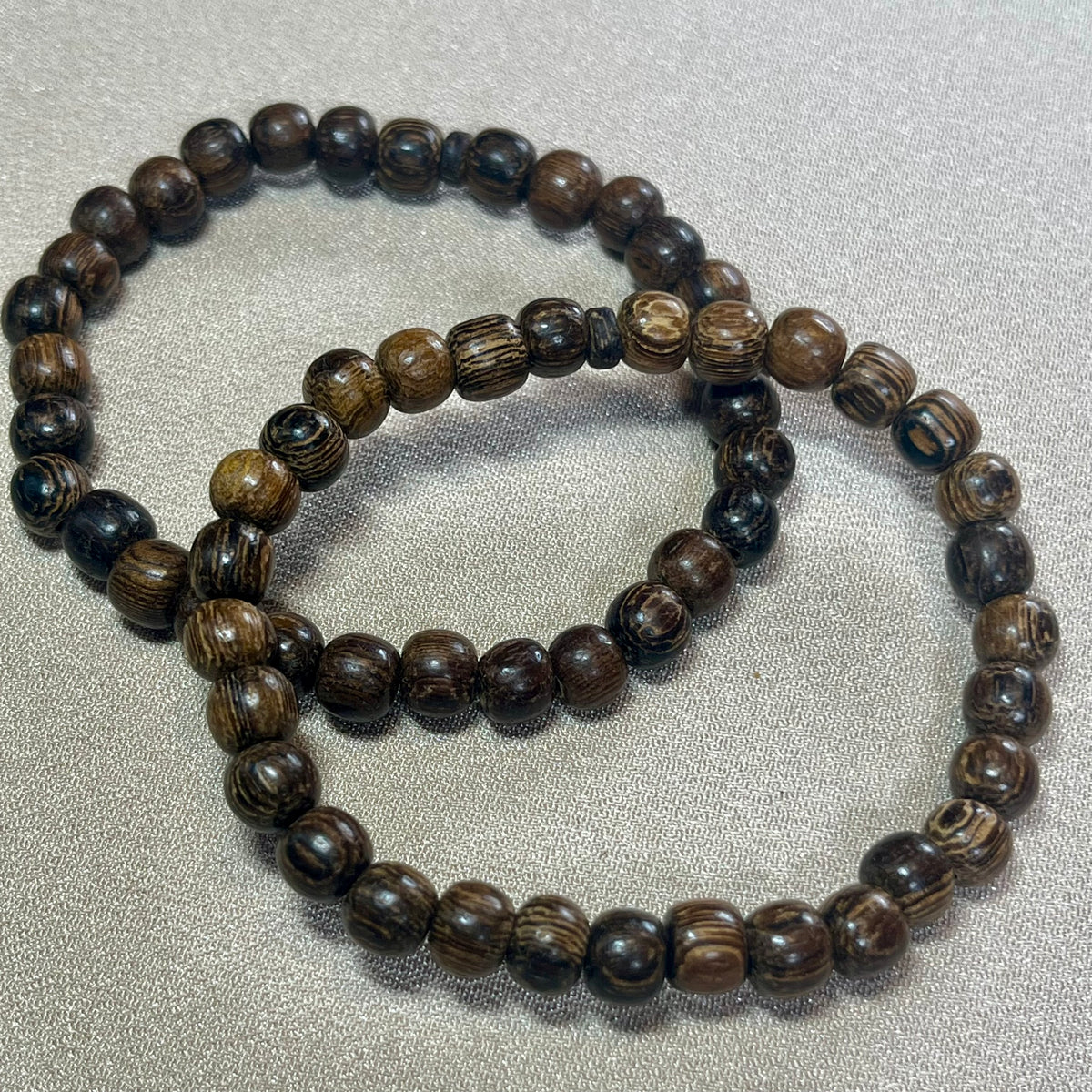 Philippines Robles Wood round 6mm bead stretch bracelet