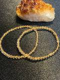 Brazilian Citrine smooth round 4mm, 6mm, 8mm bead stretch bracelet (AAA grade); November birthstone