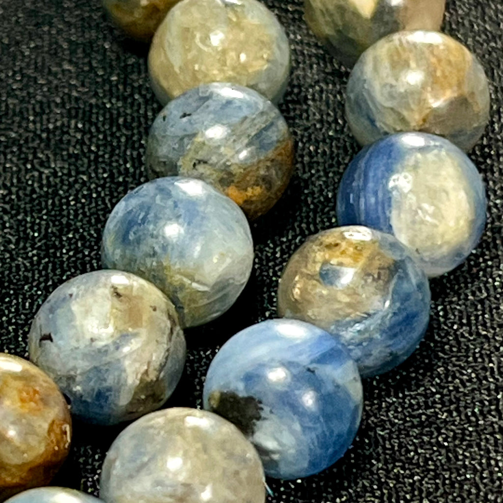 Sunset Kyanite smooth round 8mm bead stretch bracelet