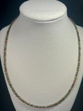Unakite smooth round 3mm bead necklace w/ clasp