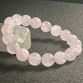 Lavender Amethyst smooth round 10mm bead single stretch bracelet; February birthstone