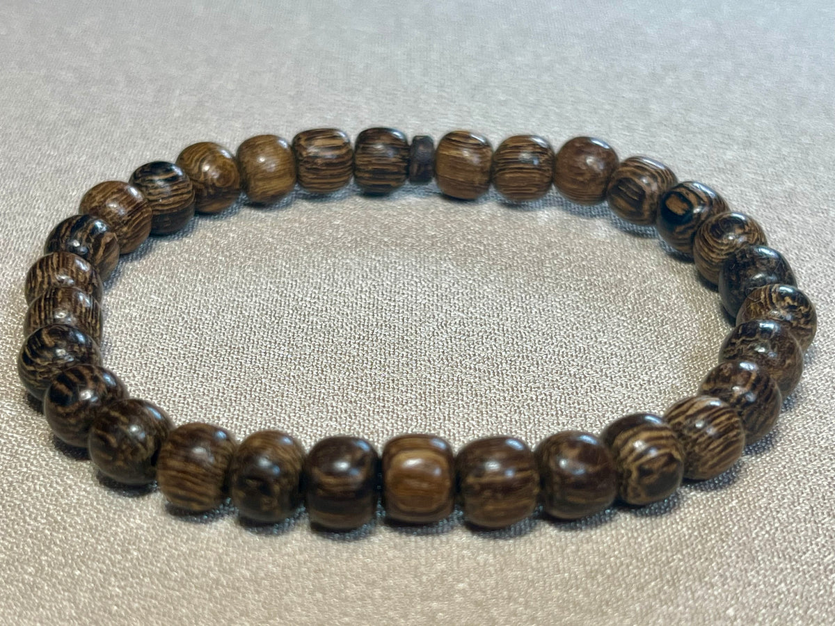Philippines Robles Wood round 6mm bead stretch bracelet