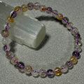 Ametrine smooth round 6mm bead stretch bracelet